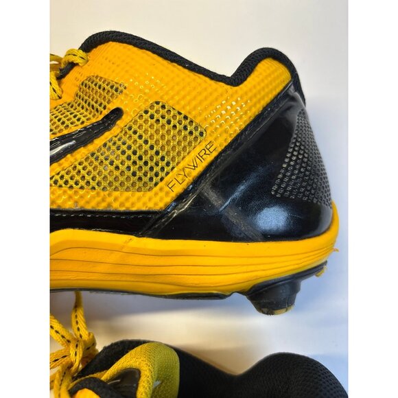 Nike Alpha Pro Flywire Cleats (black & Yellow) size 9.5 - Picture 10 of 10